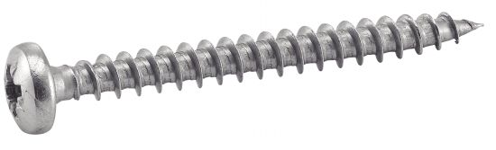 Vis à bois agglomere tête cylindrique pozidrive - Inox A4 image