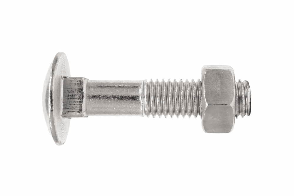 Vis tête ronde collet carré et écrou hexagonal - Zinguée image