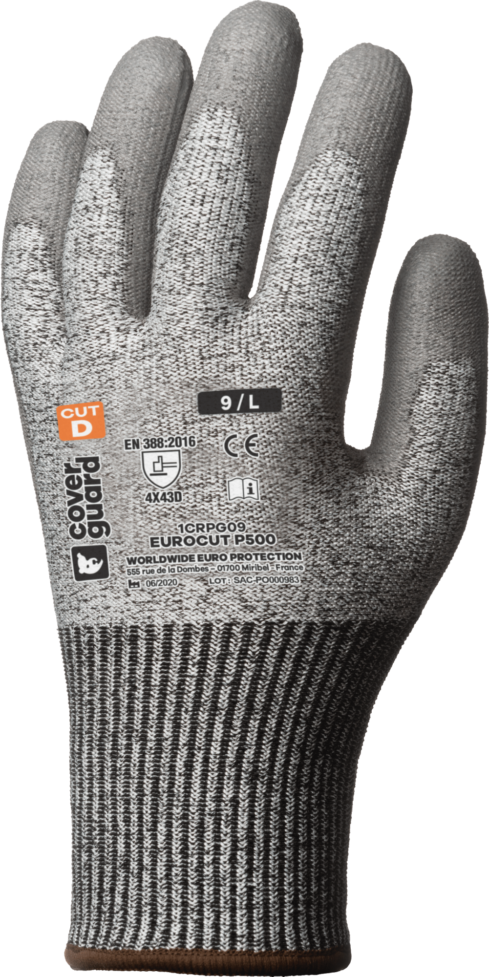 Gants anti-coupure EUROCUT P500 - Enduit PU Gris image