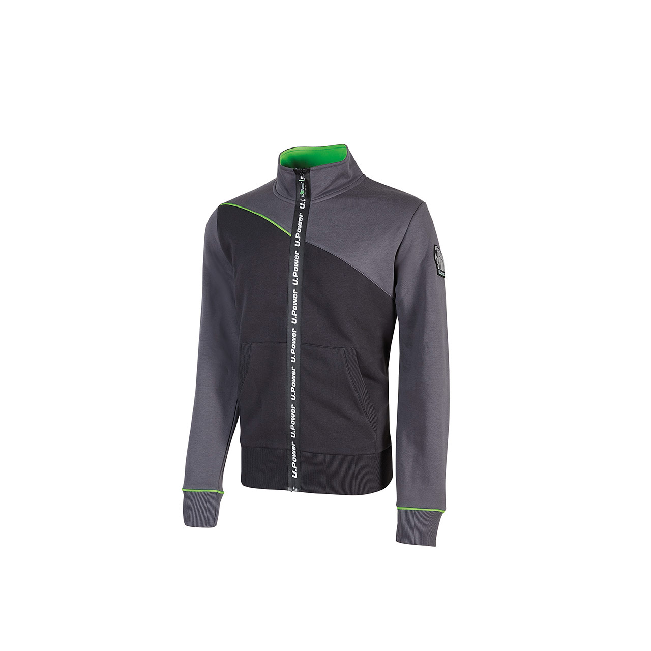 Gilet de travail zippé URANUS - Gris/Vert image
