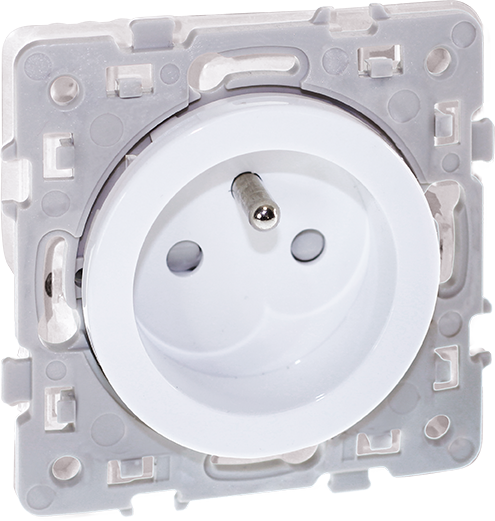 Prise courant 2P+T 16A blanc - SQUARE RENO image