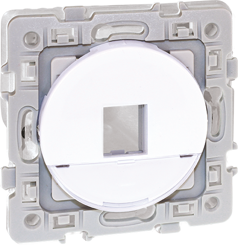 Cadre support pour noyau RJ45 format KEYSTONE - Blanc - SQUARE RENO image