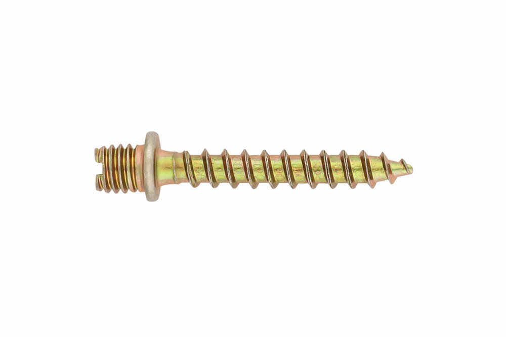 Boite de 100 - Vis à bois collier de serrage et agrafe rainurée - Bichromaté image
