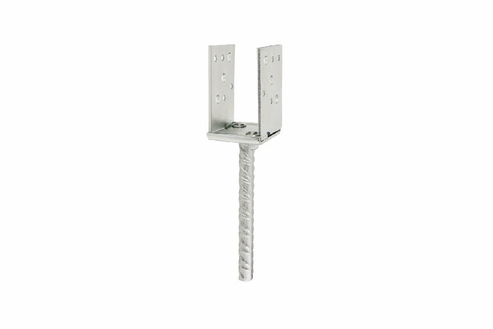 Fixation de poteaux En "U" pour encastrer avec largeur réglable - Zingué image
