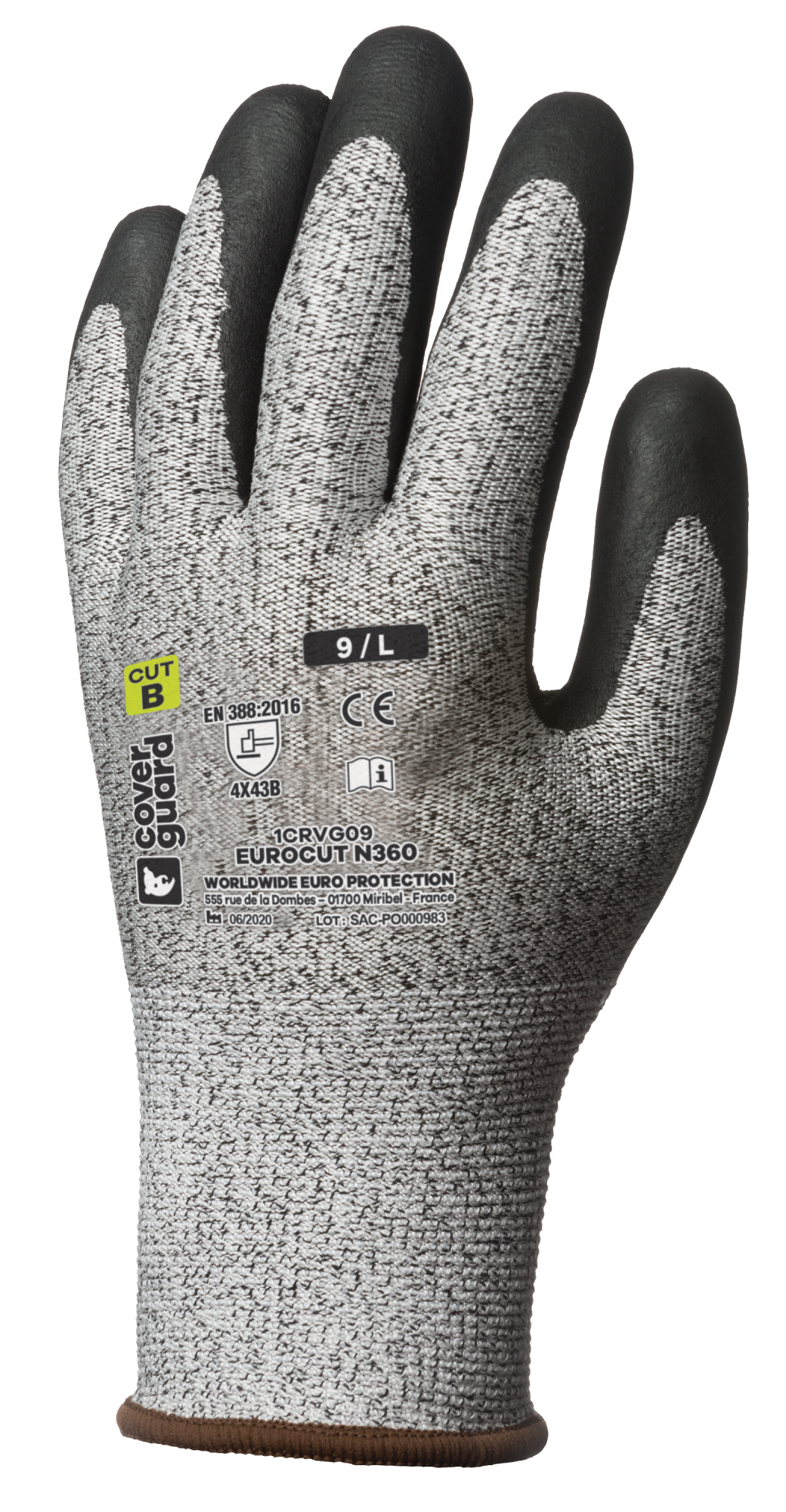 Lot de 5 - Gants anti-coupure EUROCUT N360 - Noir image