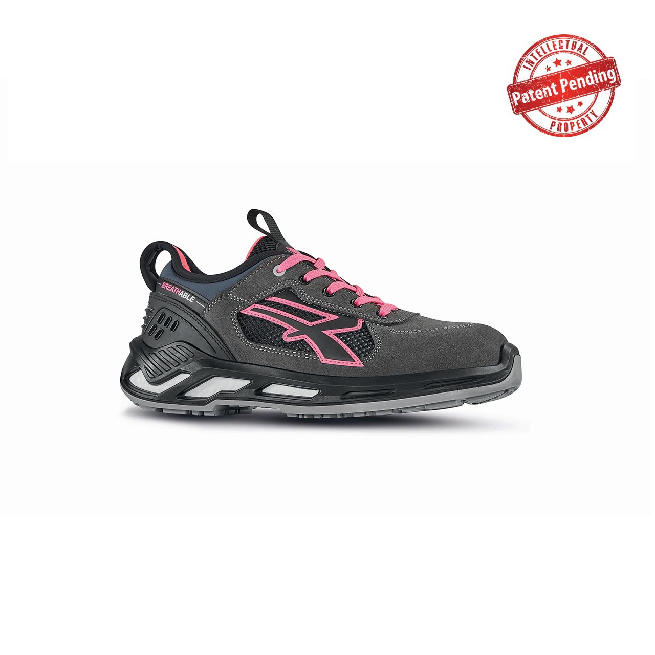 Chaussures de sécurité basses KATE ESD S1P SRC - Gris/Rose image