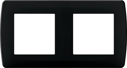 Plaque de finition 2 postes - Entraxe 71mm - Blanche - ESPRIT image