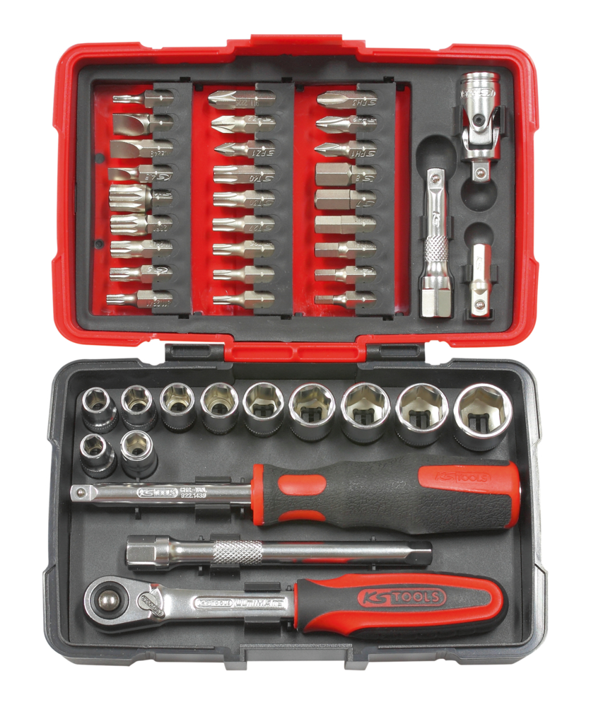 Coffret de douilles et accessoires ULTIMATE® en pouces 1/4'', 44 pièces image