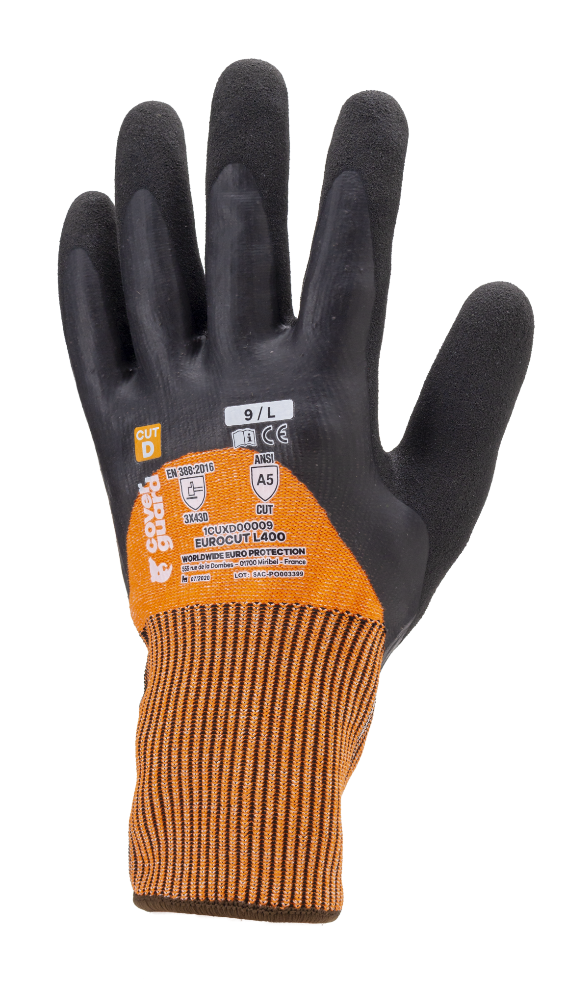 Lot de 5 - Gants anti-coupure EUROCUT LATEX DOUBLE ENDUCTION image