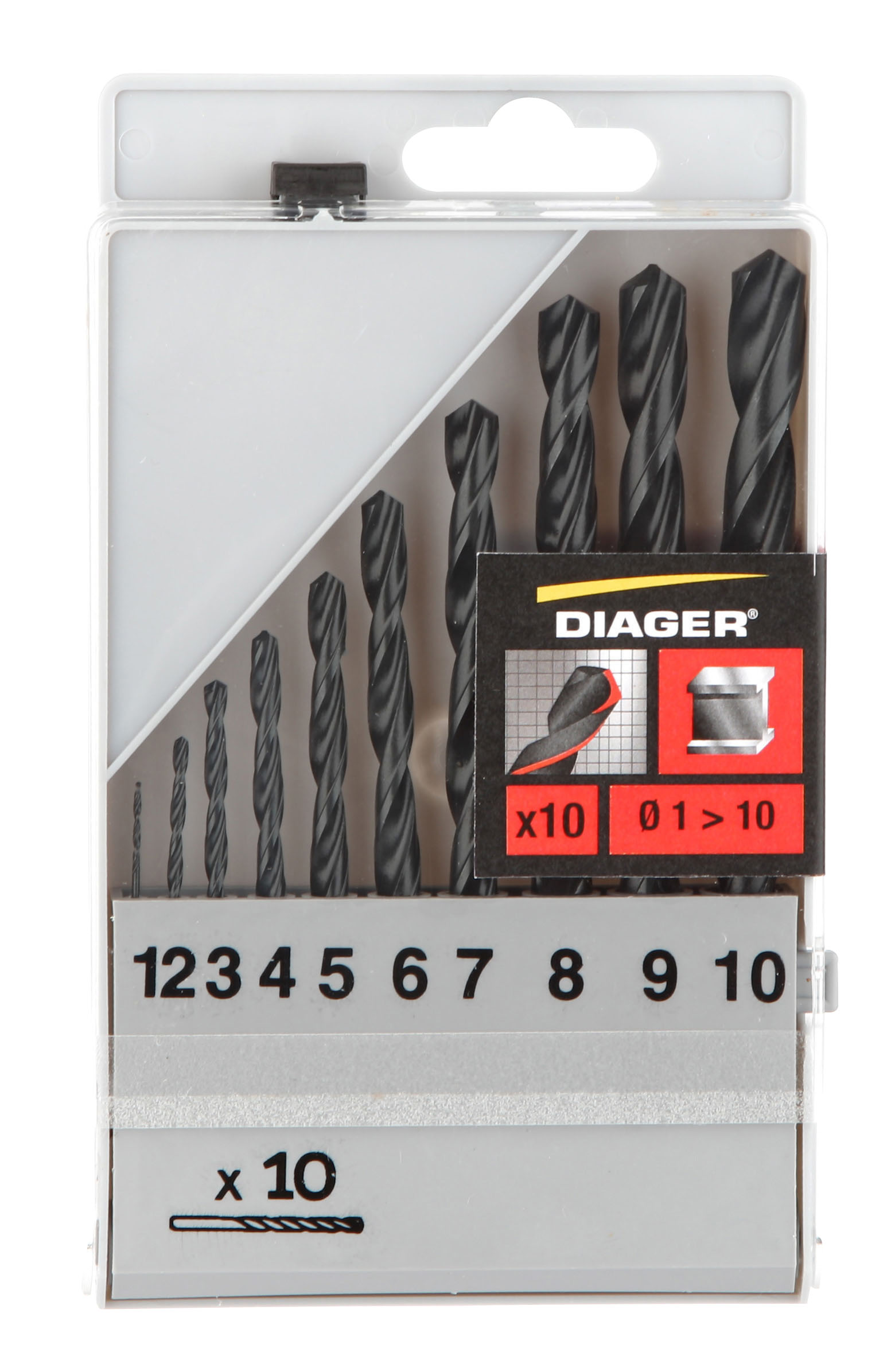 Coffret de 10 forets métaux HSS Standard - 752C image