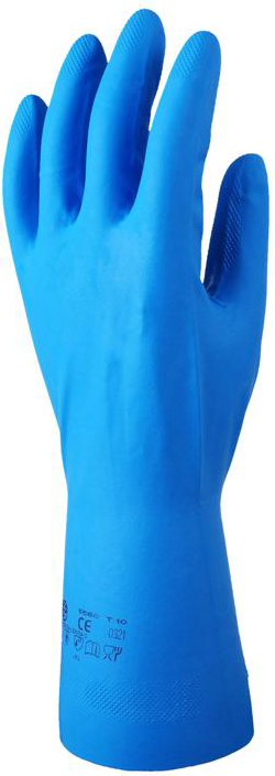 Lot de 10 paires de gants ACRYLONITRILE - Bleu non flocké image