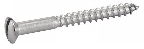 Vis à bois tête fraisée bombée fendue - Inox A4 image