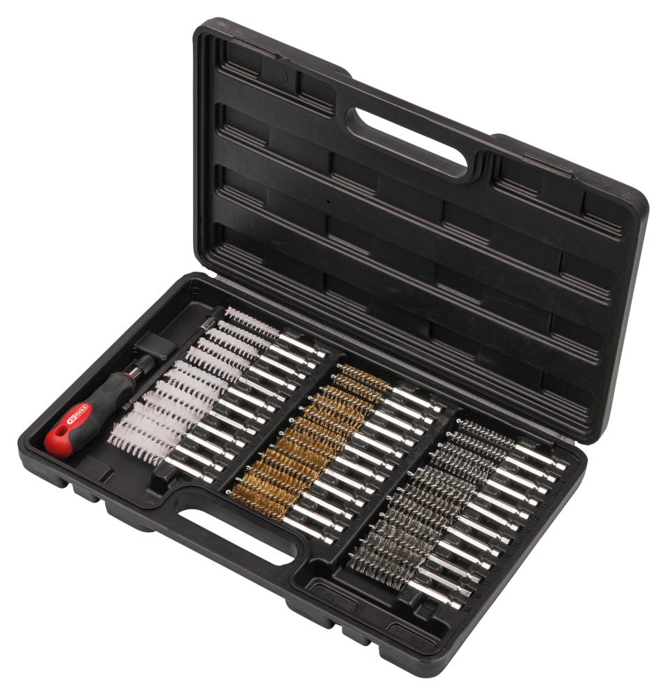Jeu de brosses de nettoyage pour puit de bougie de préchauffage ou d'injecteur image