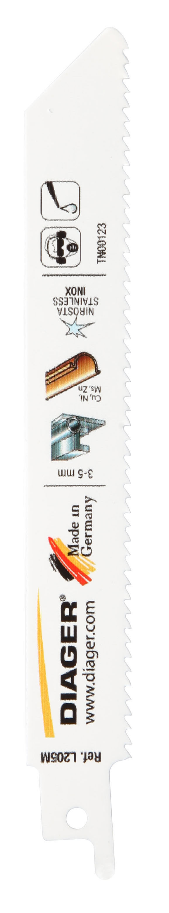 Pack de 5 lames scie sabre spéciale tôle/tuyaux épais - L205M image