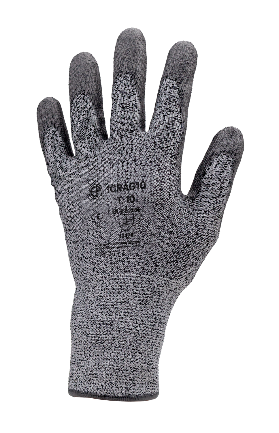 Lot de 12 paires de gants anti-coupure jauge 13 coupure C - Enduit PU gris image