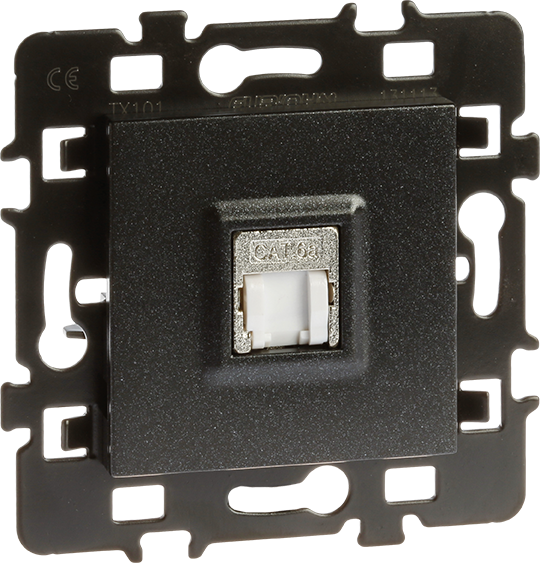 Prise RJ45 Cat6 A STP + enjoliveur - Grade 3 TV - ESPRIT image