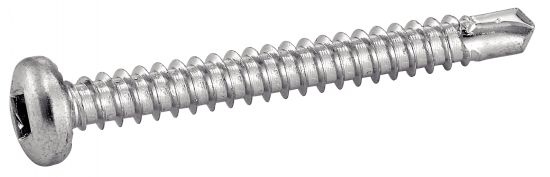 Vis autoperceuses tête cylindrique crantée empreinte carée - Acier Zn image