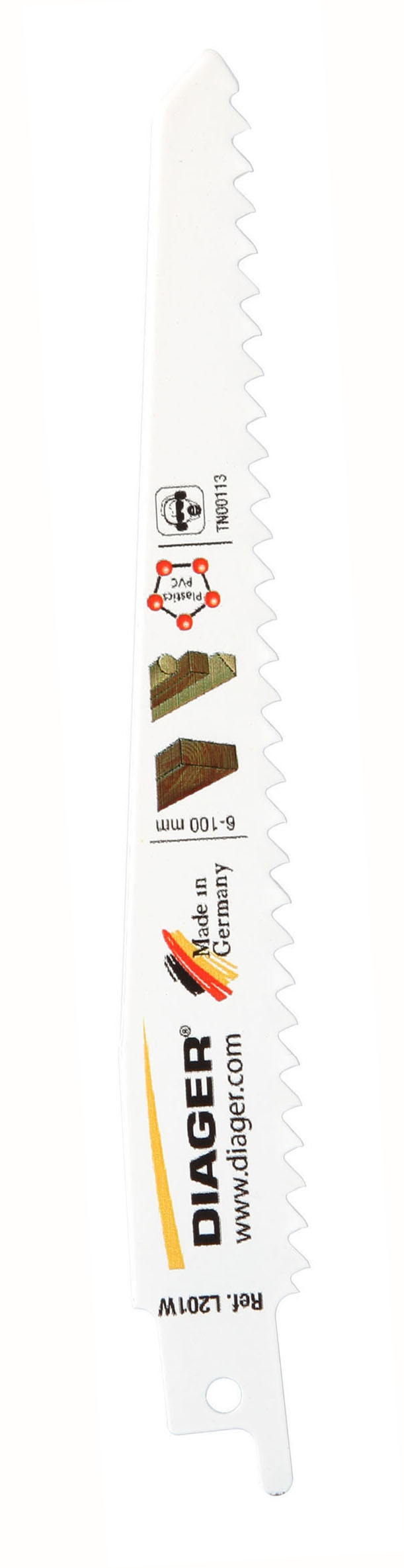 Pack de 5 lames de scie sabre coupe rapide pour bois /plastique - L201W image