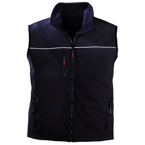 Gilet chaud de travail sans manche GILET YANG REFLECT - Noir image