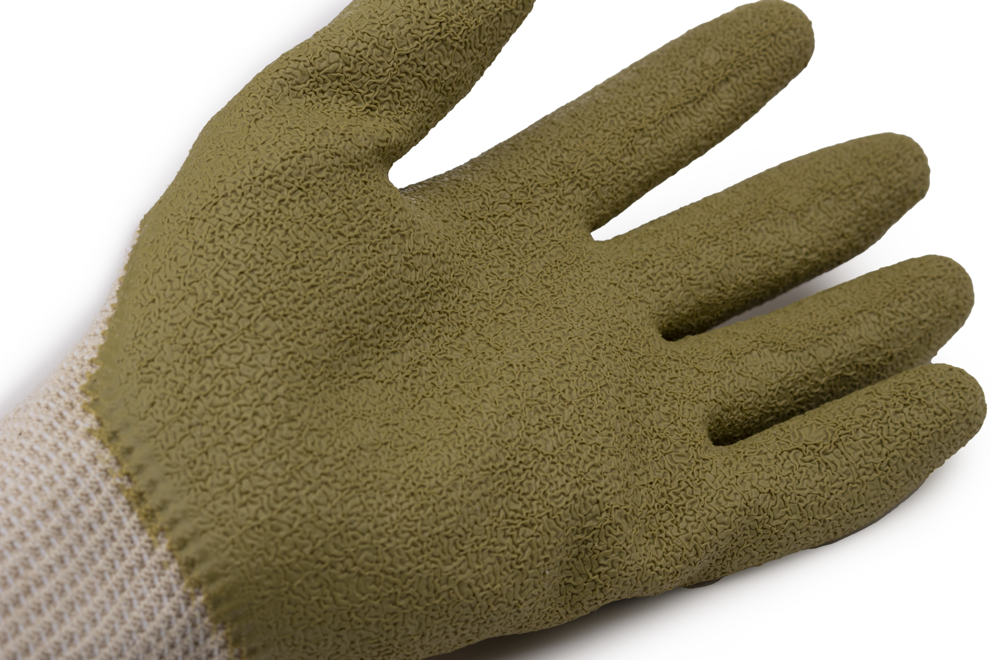 Lot de 10  paires de gants coton/PE recyclé blanc EUROHEAT GREEN - Enduite latex vert image