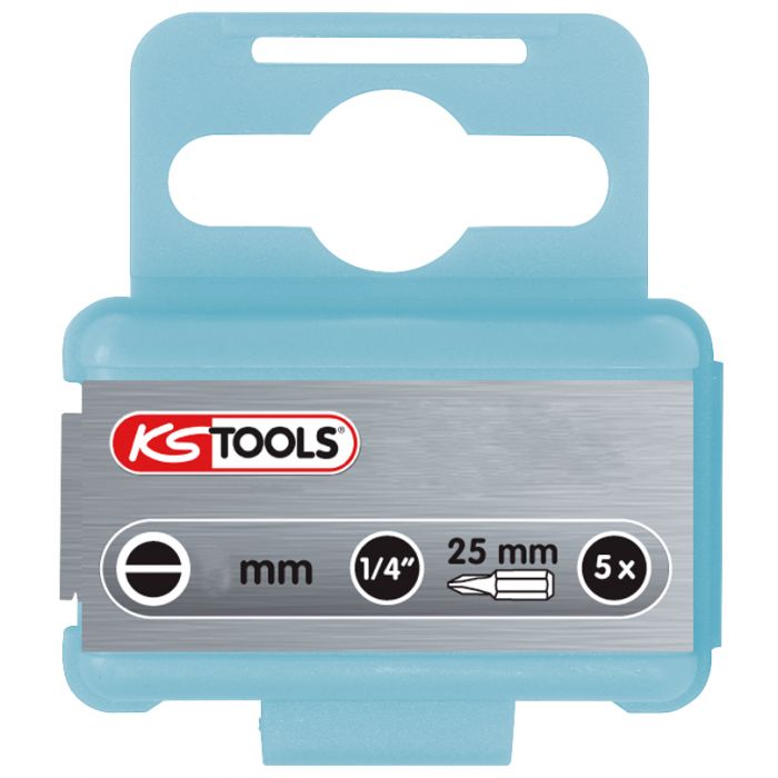 Boite de 5 embouts de vissage INOX Fente 1/4" - L25 mm image