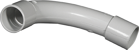 Lot de coudes 90° grand rayon ouvrables IP41 irl'oc gris pour tubes IRL image