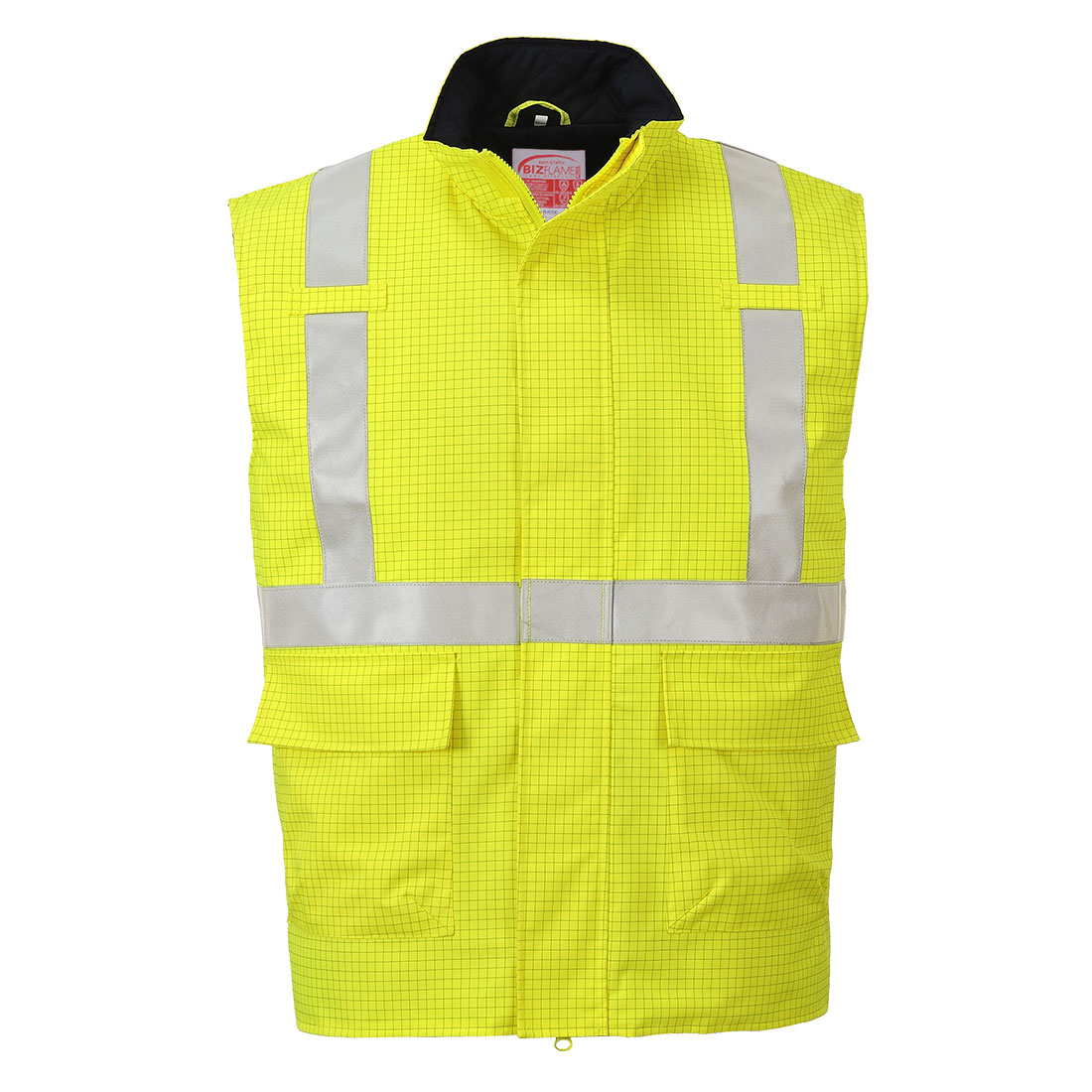 Bodywarmer Hi-Vis Bizflame antistatique et FR Jaune image