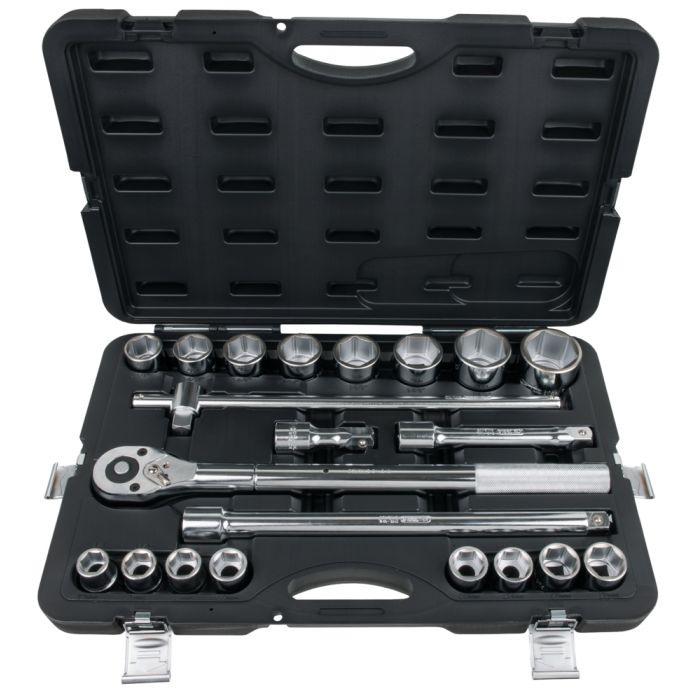 Coffret de douilles 6 pans en pouces et accessoires 3/4'', 21 pièces image