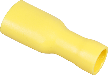 Boite de 50 cosses femelles completement isolées 4 à 6mm² - Jaune image