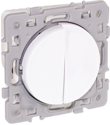 Interrupteur double va et vient - Blanc - SQUARE RENO image