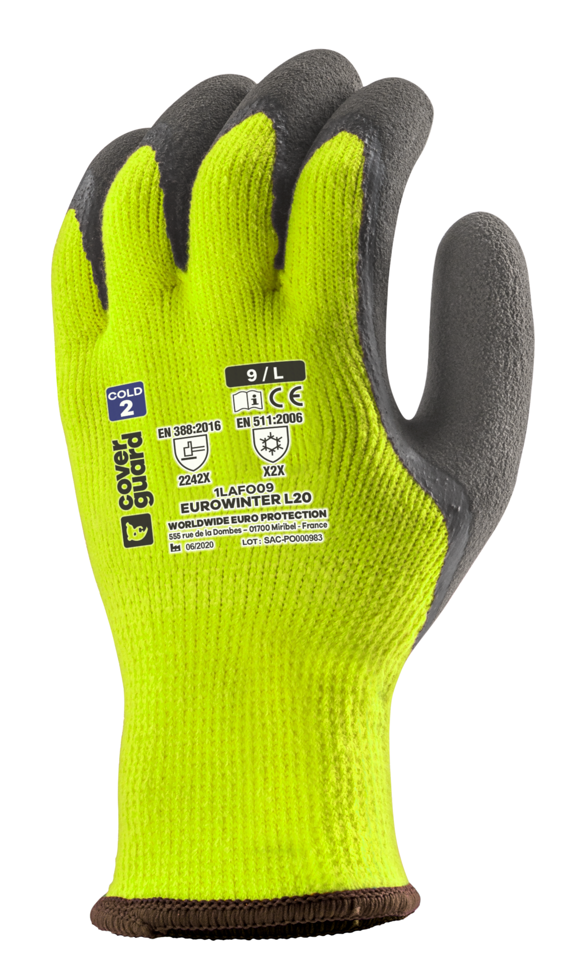 Gants EUROWINTER L20 fourré acryl paume double enduit latex 08 image