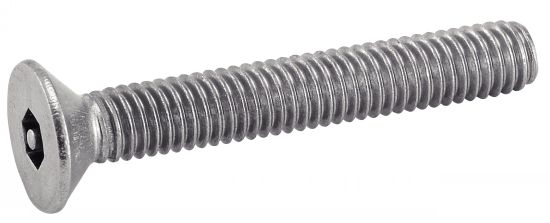 Vis tête fraisée six pans creux inviolable - Avec téton central - Inox A2 image