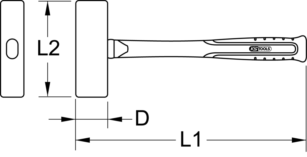 Massette octogonale BRONZEplus manche hickory, tête 8000 g, L.900 mm image