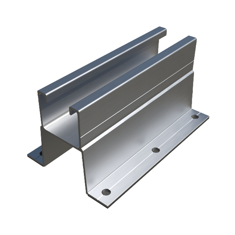 Boite de 20 - Profilé avec ailes pour fixation discontinue directe en vallée - Aluminium image