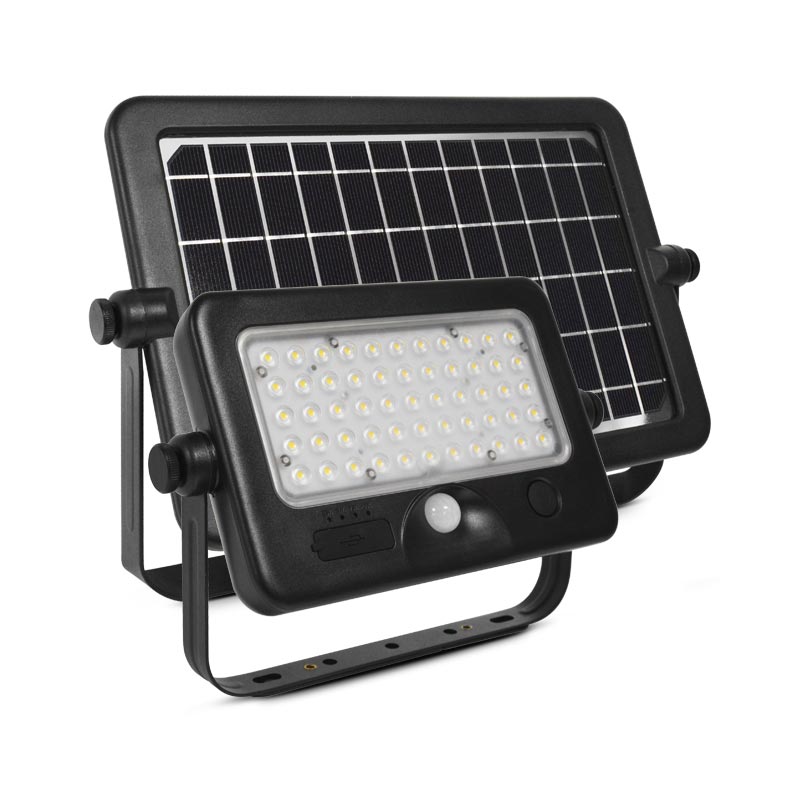 PROJECTEUR LED SOLAIRE AVEC DÉTECTEUR 10W 4000K IP44 + CHARGEUR USB image