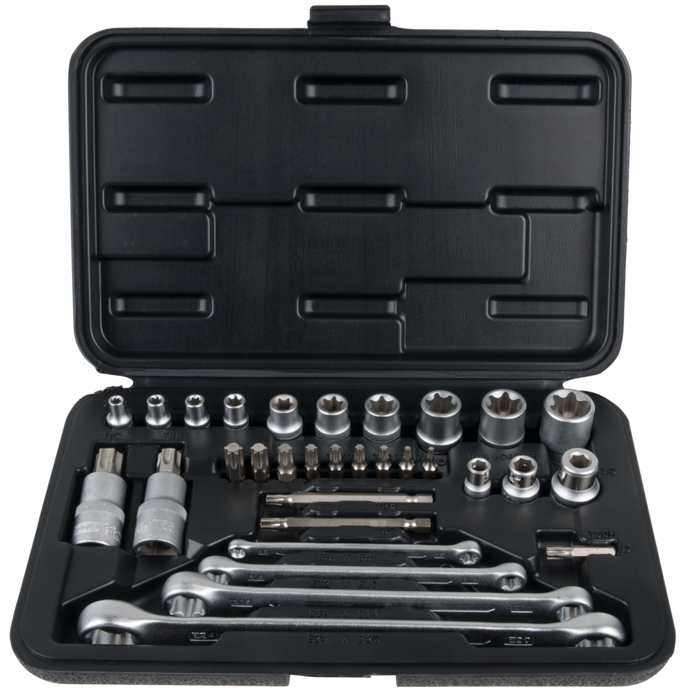 Coffret mâle/femelle TORX®, 1/4'' - 3/8'' - 1/2'' - 31 pcs image