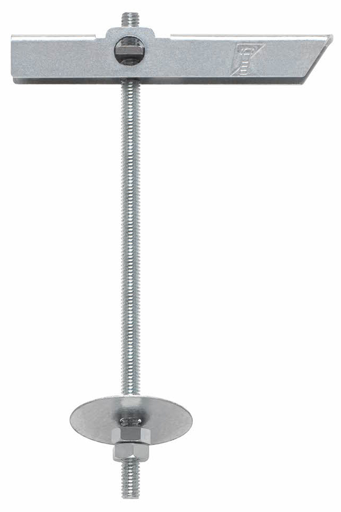 Boite de 50 - Cheville à bascule pour fixation en plafond dans matériaux creux - Segment de tige filetée - Zingué image