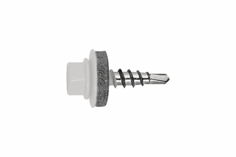 Vis autoperceuse acier-bois RAL 9010 - Blanc image