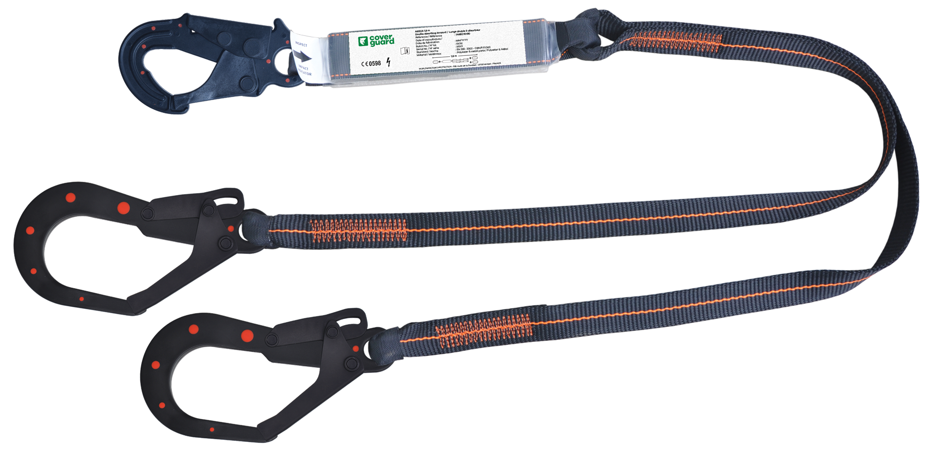Longe double à absorbeur pour les risques électriques ARECA - EN355 image